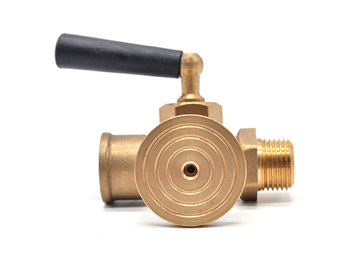 Brass valve with flange