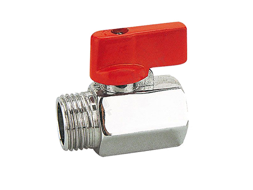 Mini ball valve red short handle,F/M